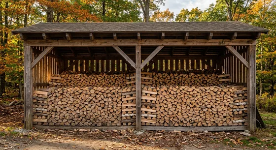 Укладка дров в Старом Осколе, улица Парковая, 14